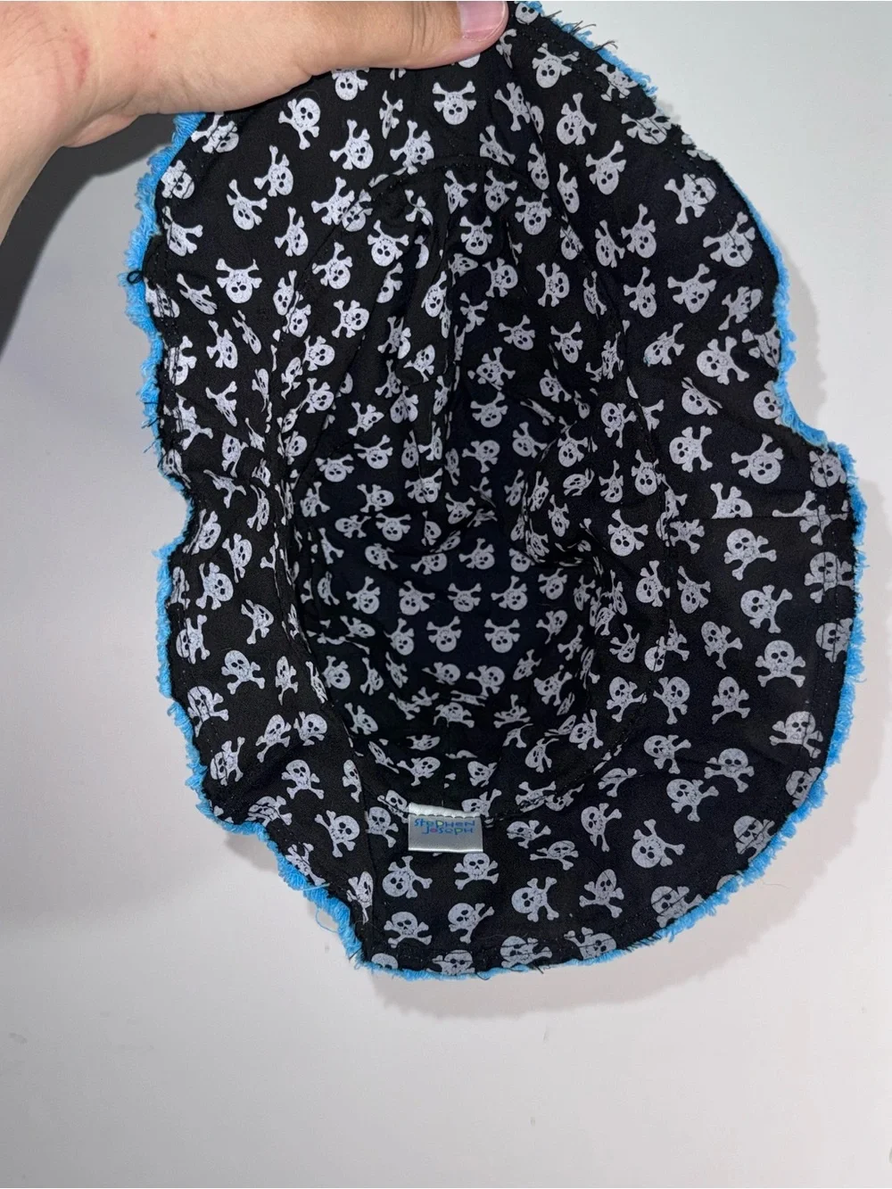 Stephen Joseph Kids Blue Pirate Skull Embroidered Bucket Hat Cotton